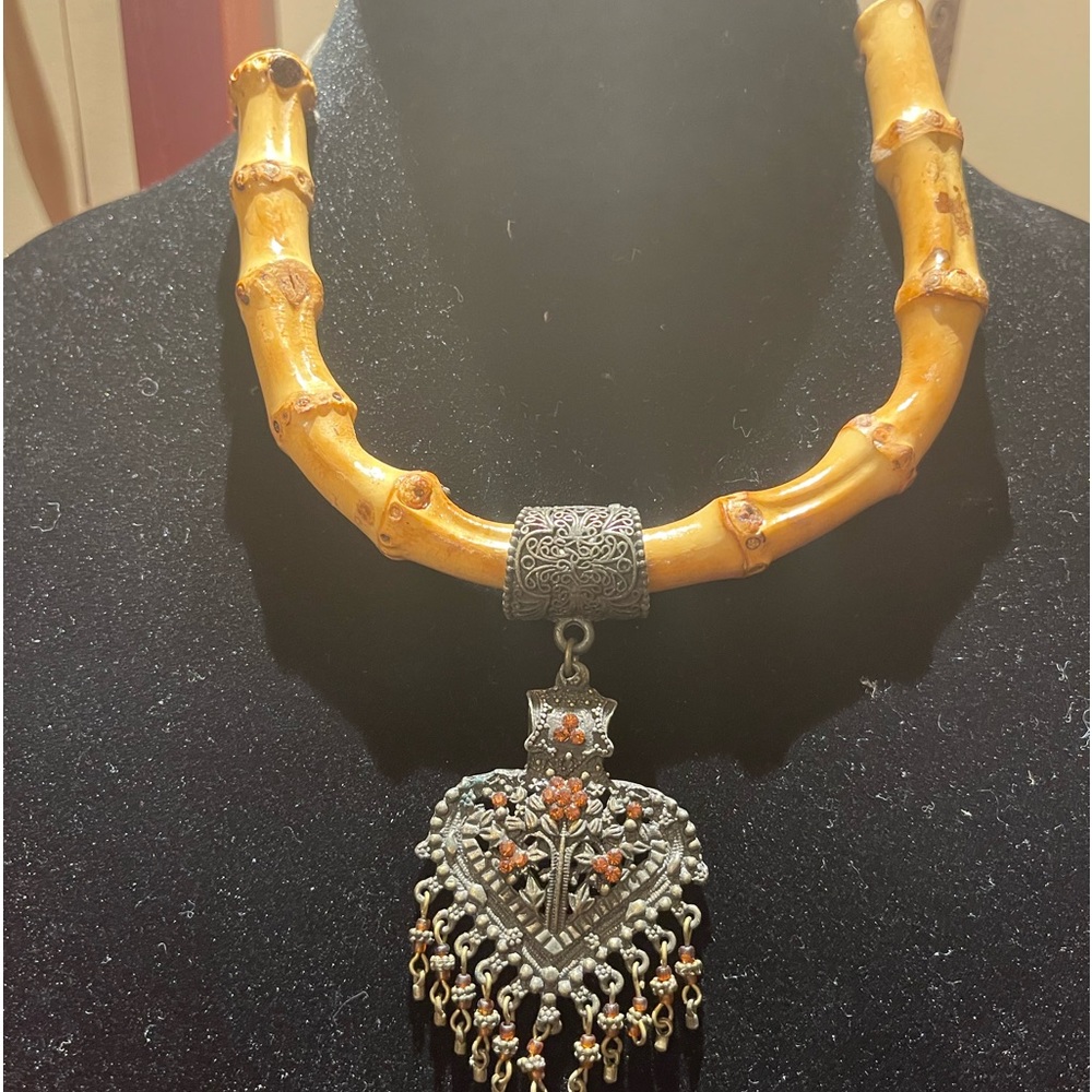 Bamboo Choker with Pendant